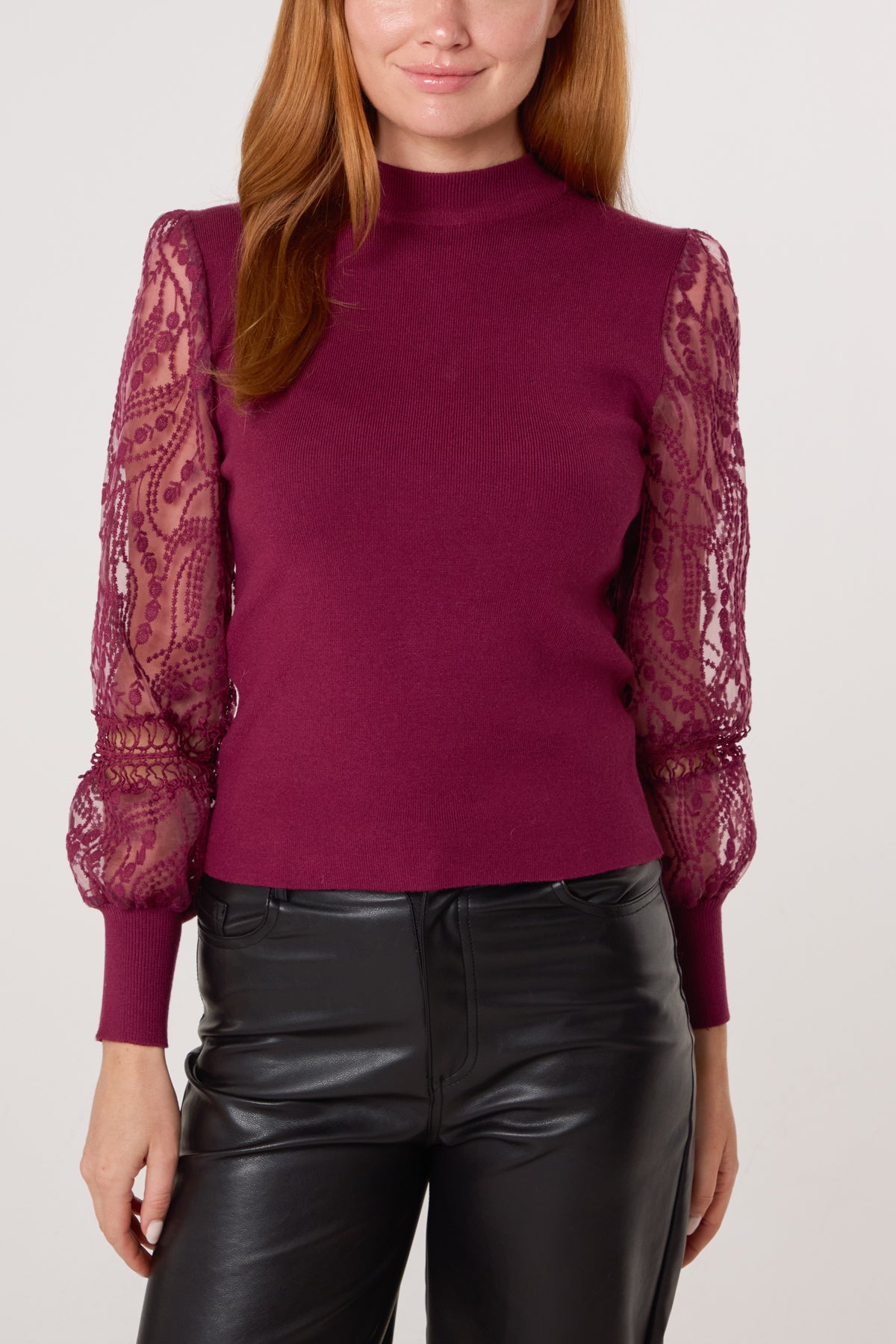 Mesh Sleeve Top