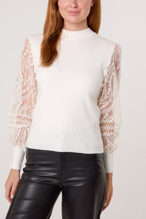 Mesh Sleeve Top
