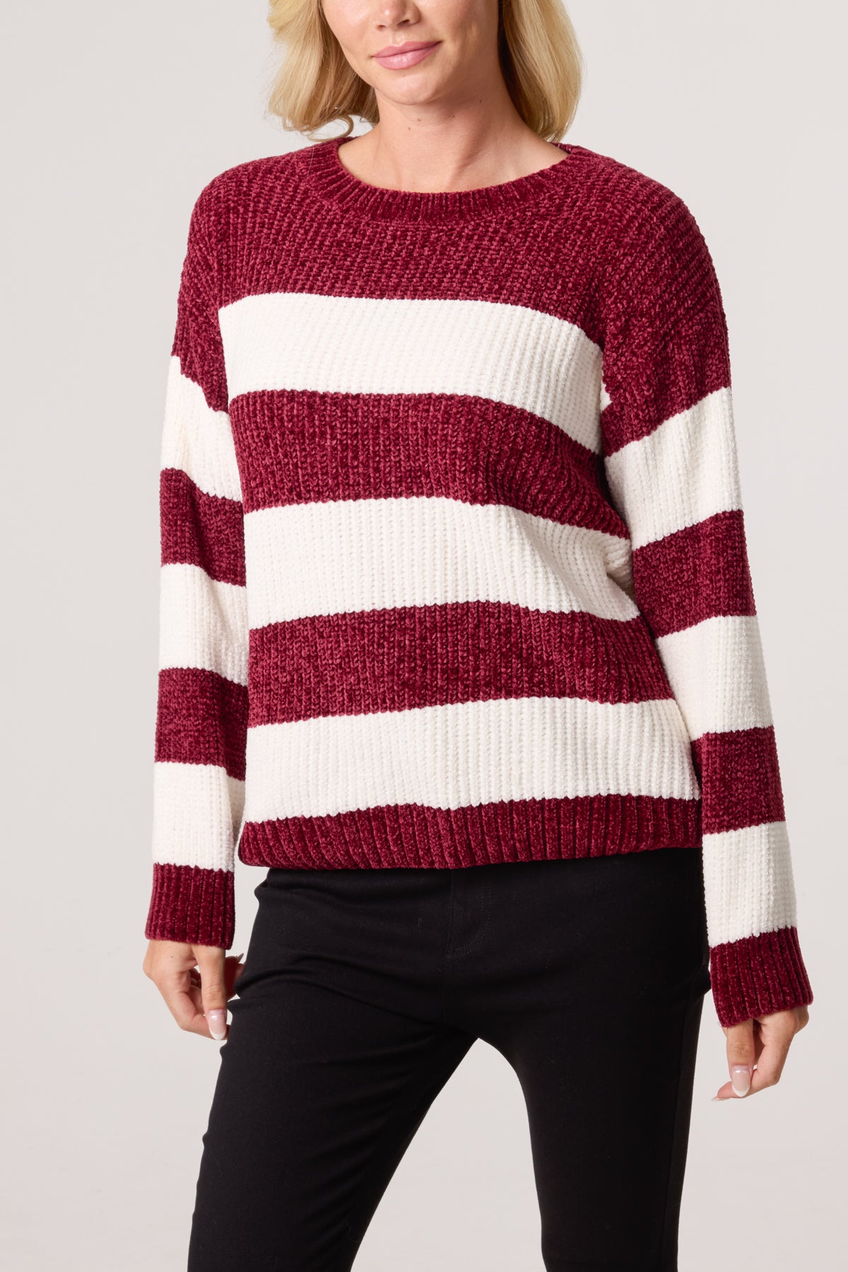 Stripe Textured Cosy Knit Jumper