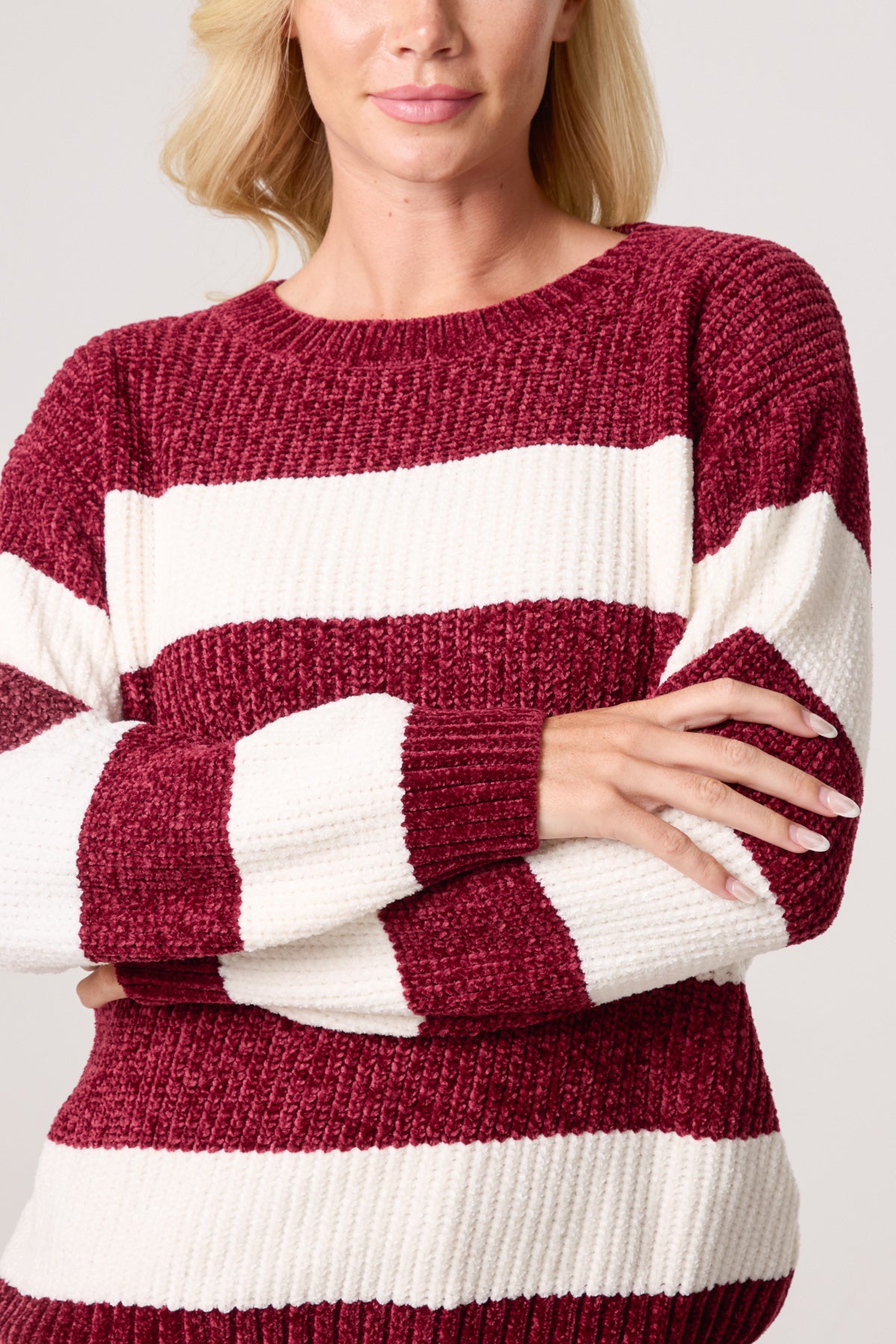 Stripe Textured Cosy Knit Jumper