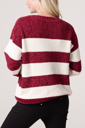 Stripe Textured Cosy Knit Jumper