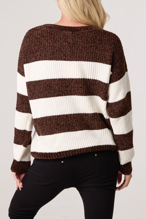 Stripe Textured Cosy Knit Jumper