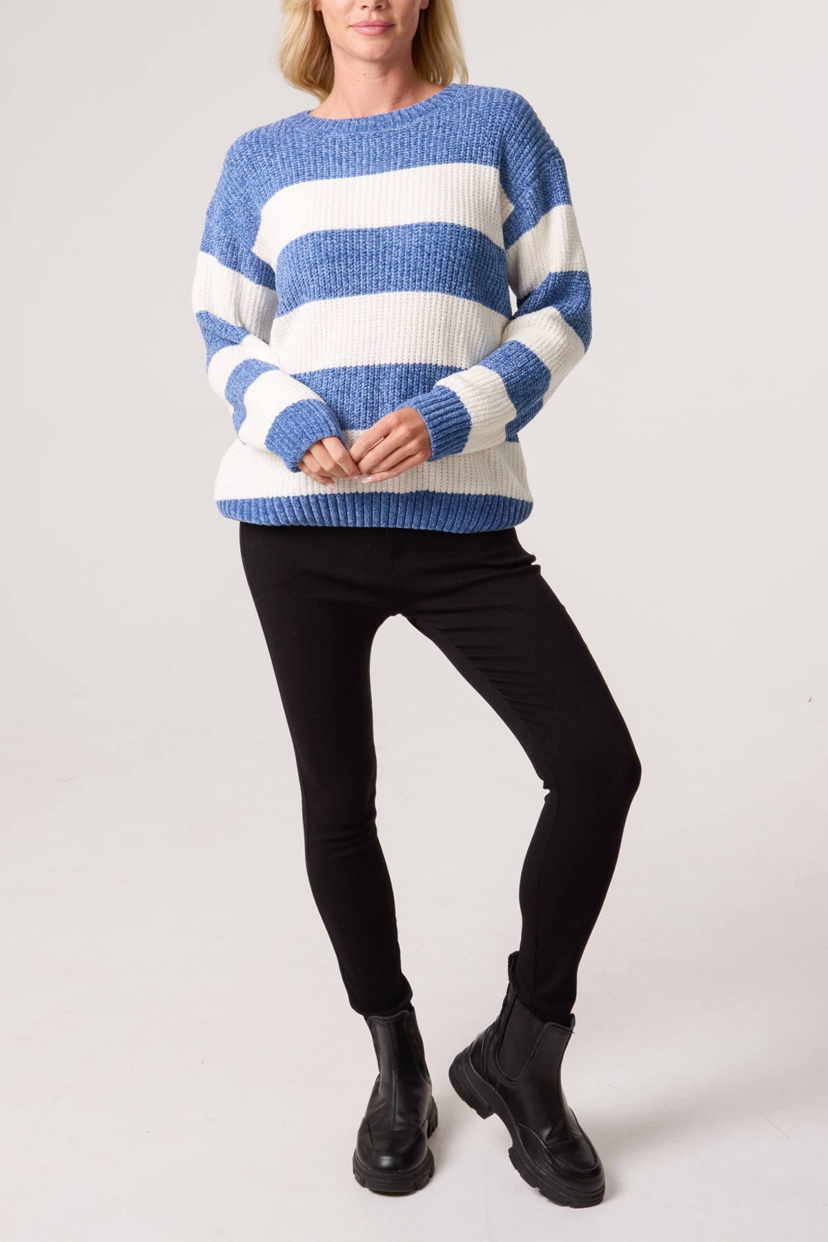 Stripe Textured Cosy Knit Jumper