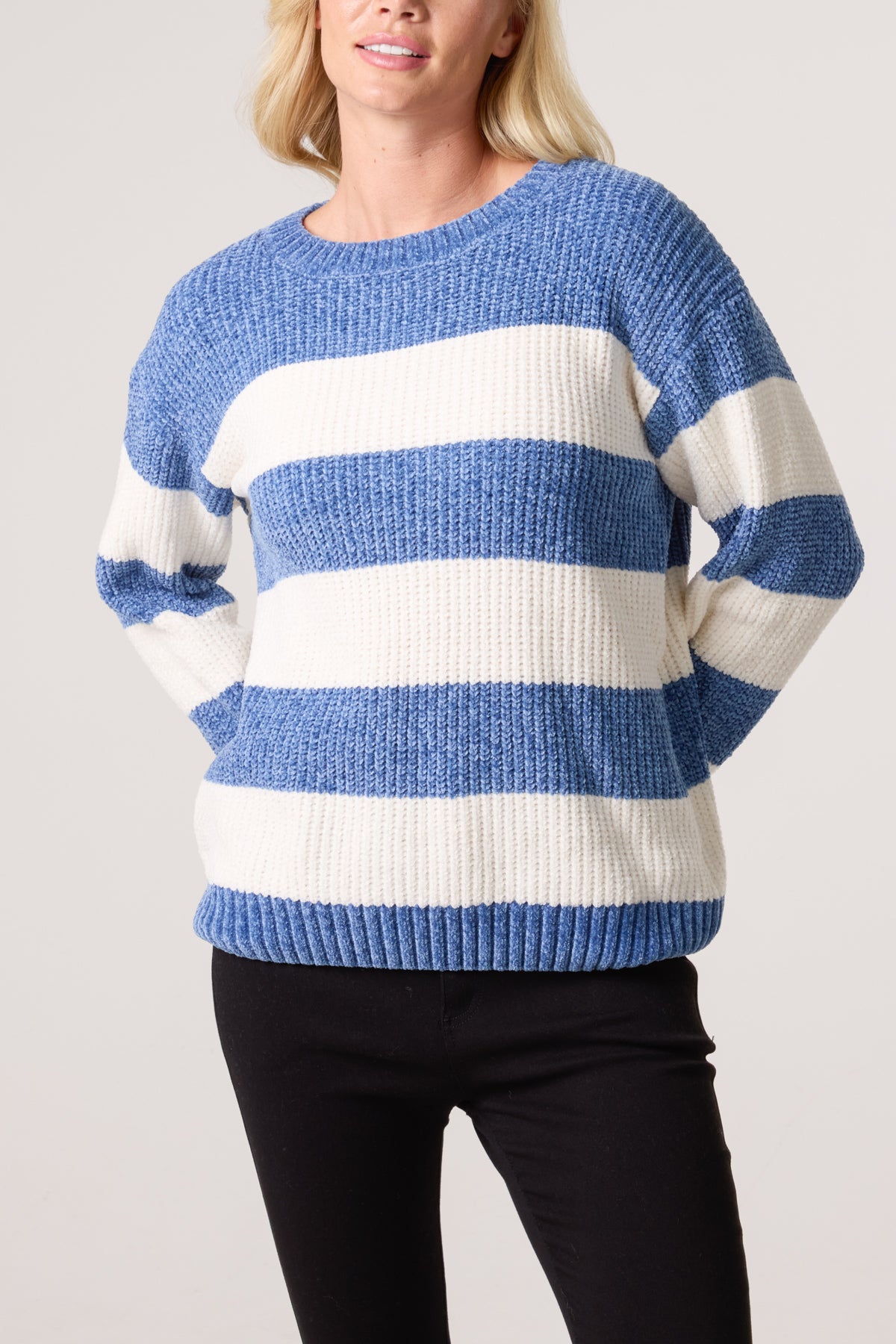 Stripe Textured Cosy Knit Jumper