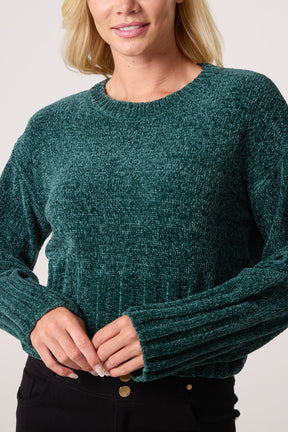 Soft Ribbed Cropped Edge Jumper