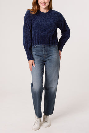 Soft Ribbed Cropped Edge Jumper