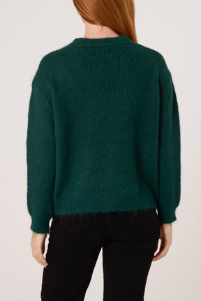 Crew Neck Knit Bear Jumper