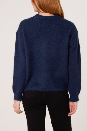Crew Neck Knit Bear Jumper