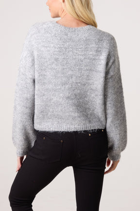 Sequin Embellished Knit Jumper