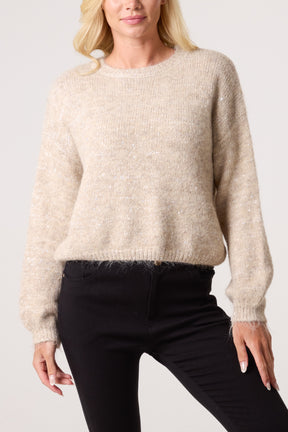 Sequin Embellished Knit Jumper