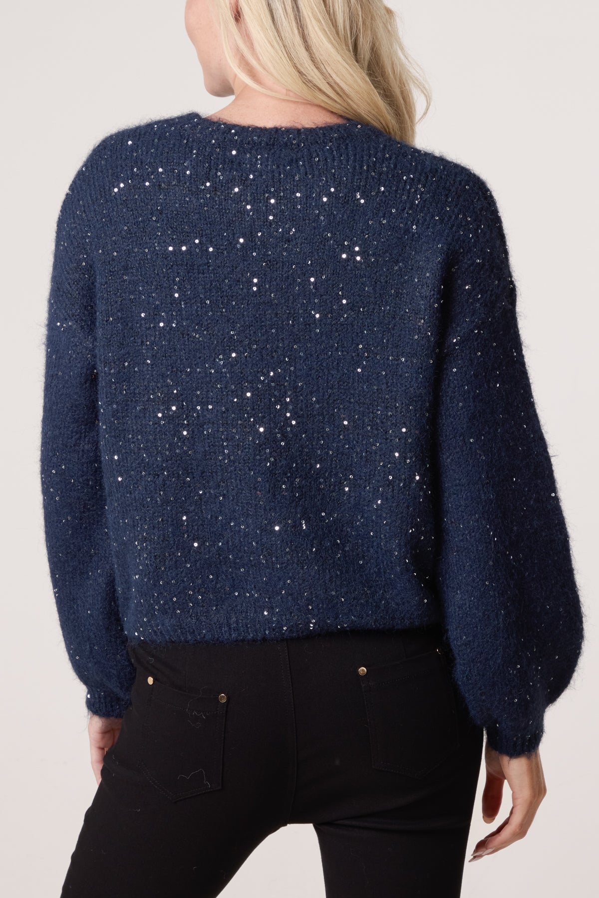 Sequin Embellished Knit Jumper