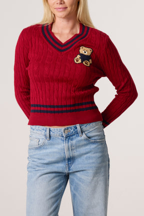 Teddy Bear Cricket Knit Jumper