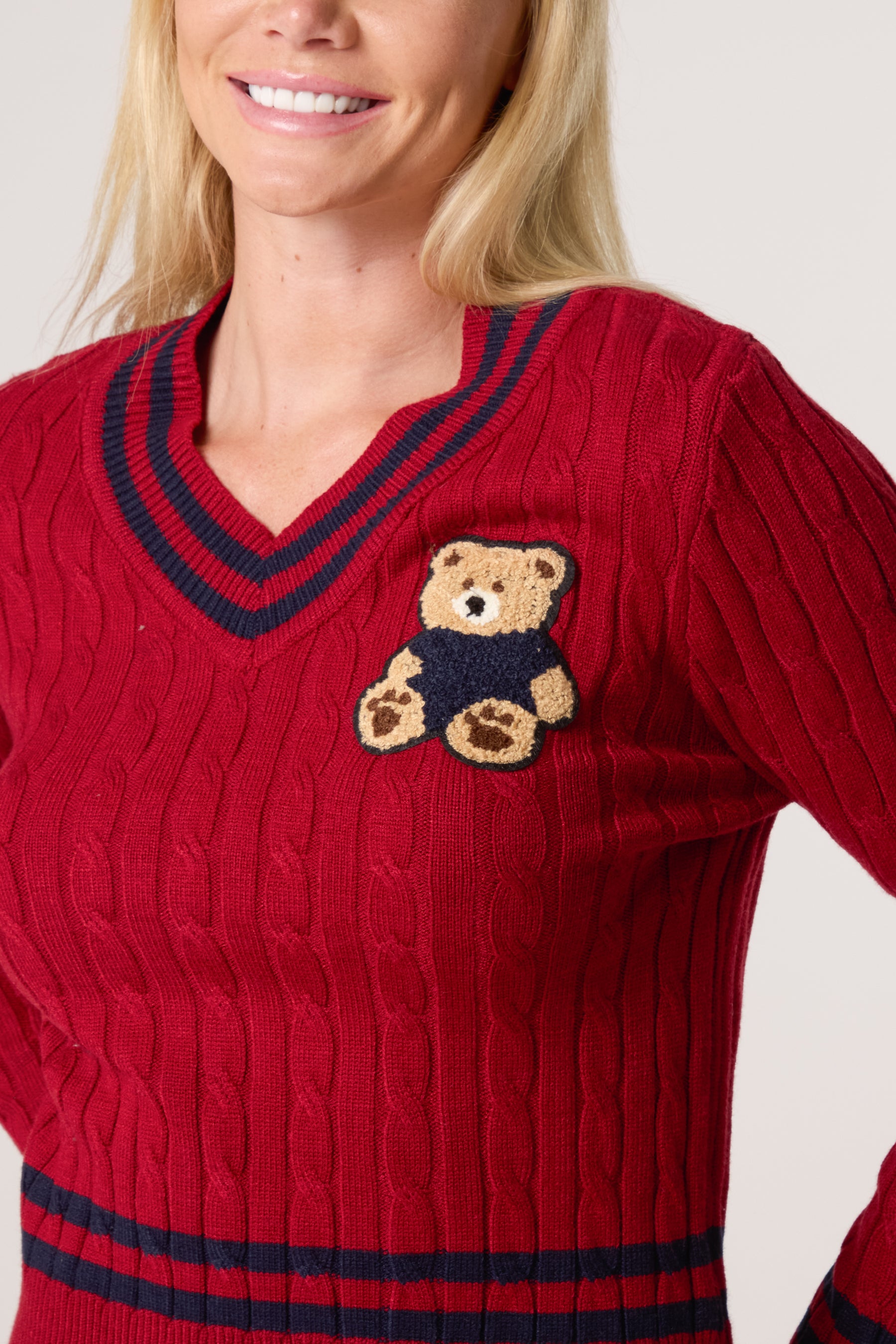 Teddy Bear Cricket Knit Jumper