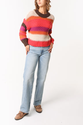 Striped Chunky Knitted Jumper