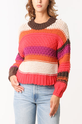 Striped Chunky Knitted Jumper