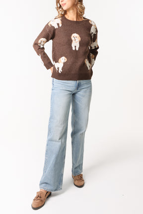 Jacquard Shih Tzu Dog Knitted Jumper