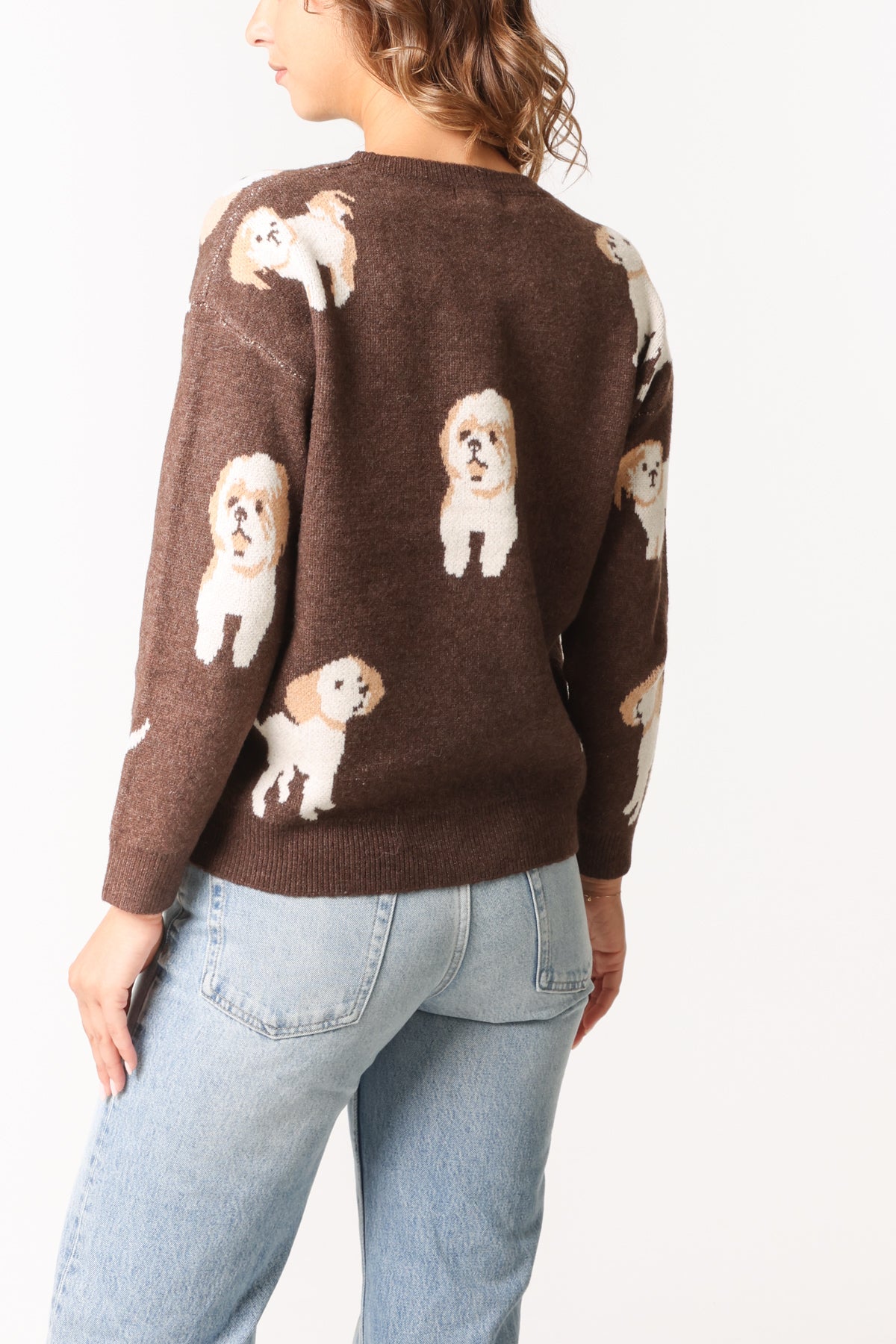 Jacquard Shih Tzu Dog Knitted Jumper