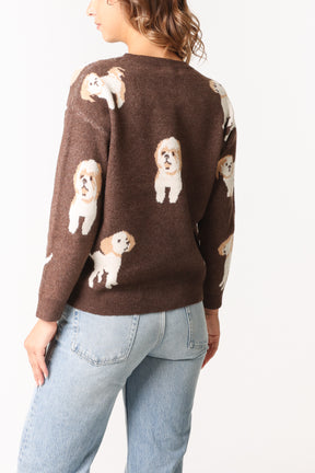Jacquard Shih Tzu Dog Knitted Jumper