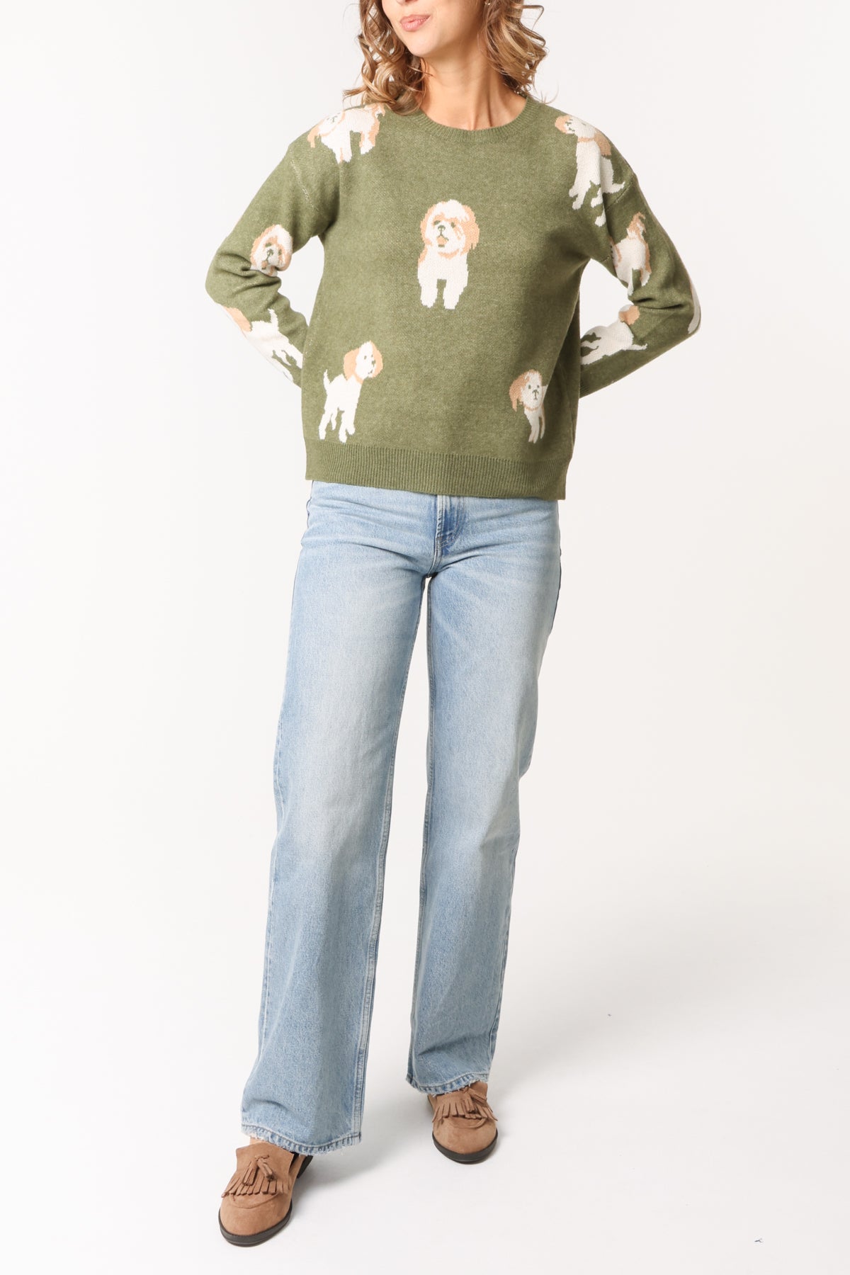 Jacquard Shih Tzu Dog Knitted Jumper