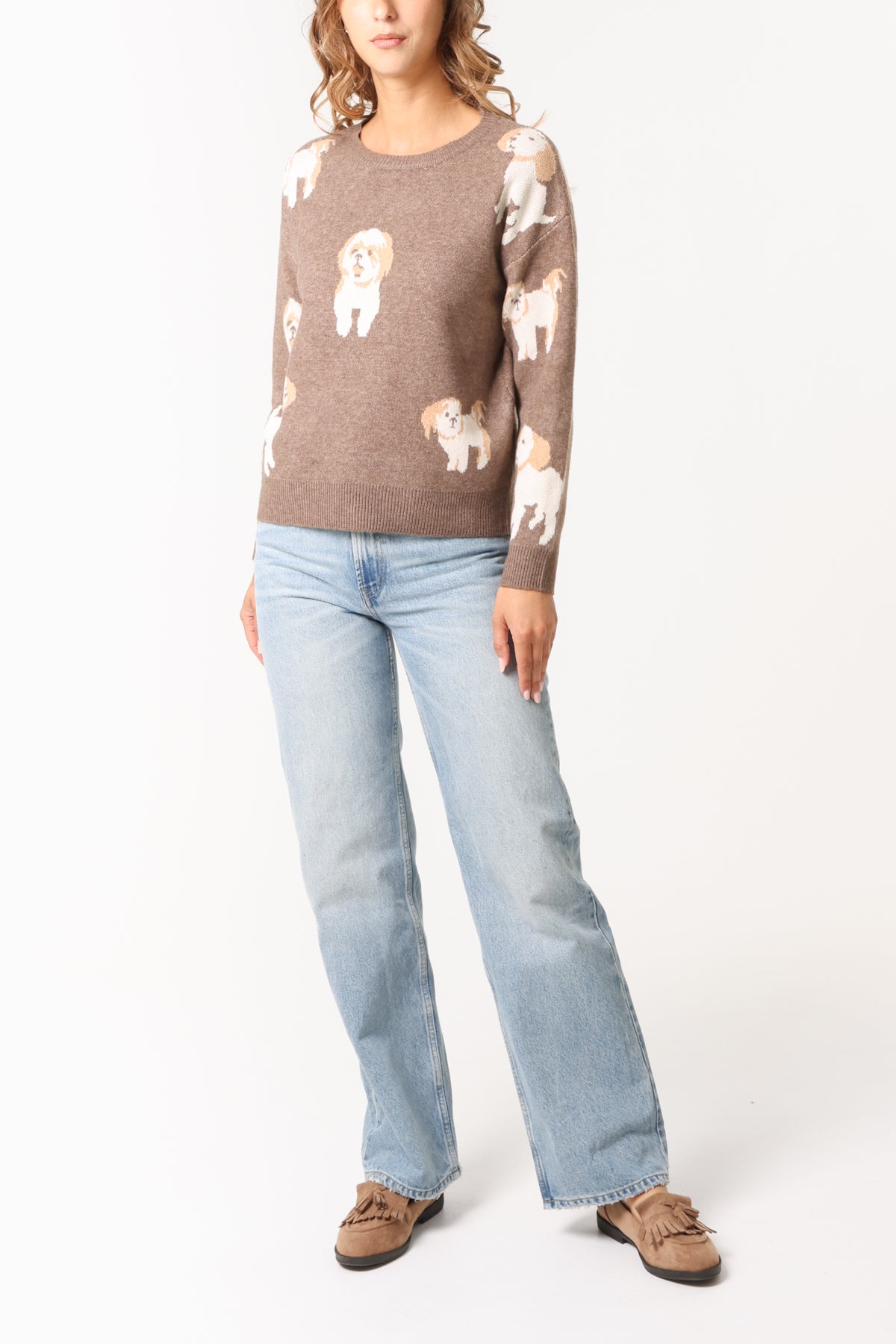 Jacquard Shih Tzu Dog Knitted Jumper