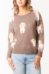 Jacquard Shih Tzu Dog Knitted Jumper