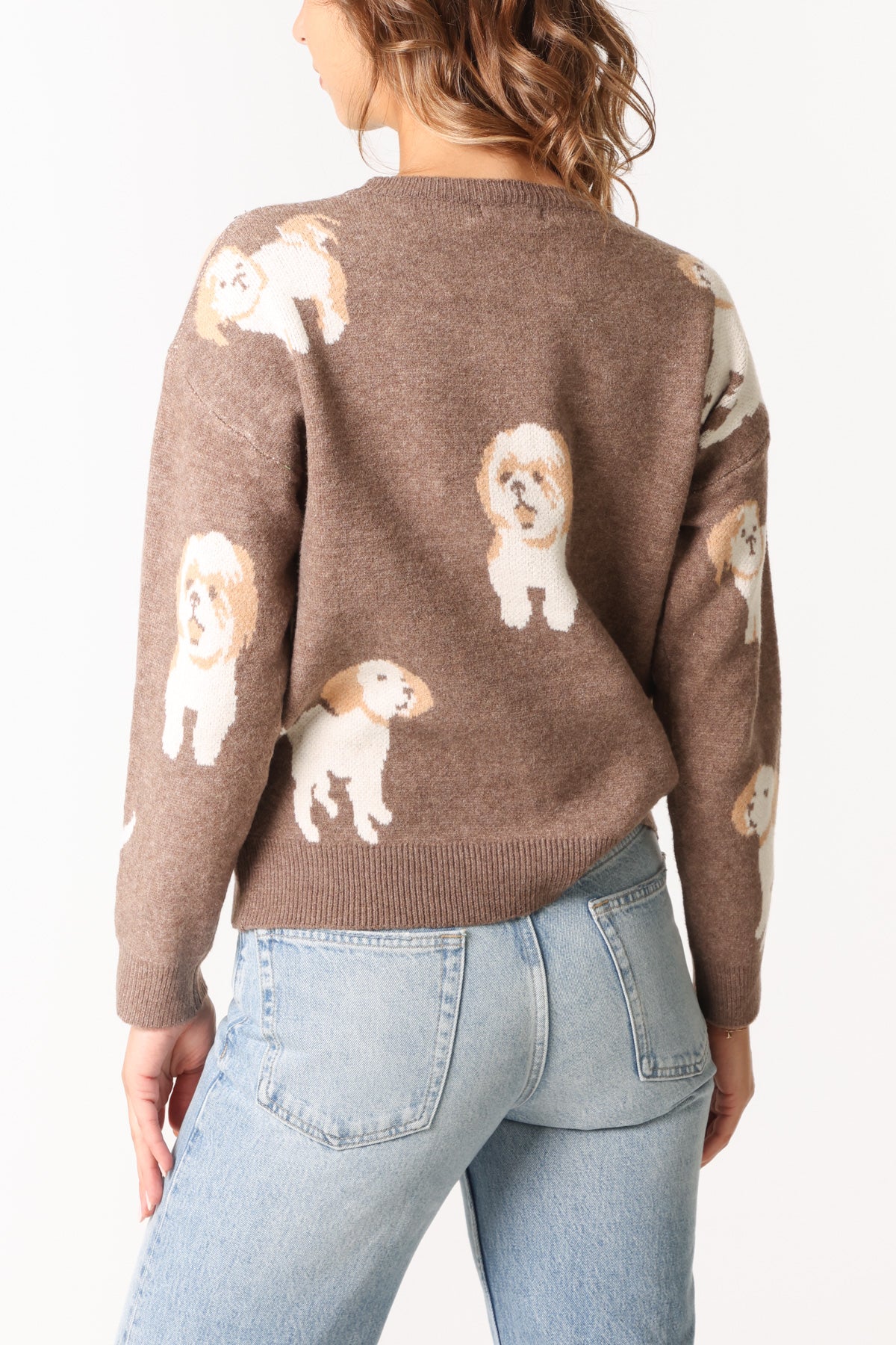 Jacquard Shih Tzu Dog Knitted Jumper