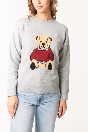 Jacquard Sweater Teddy Bear Jumper