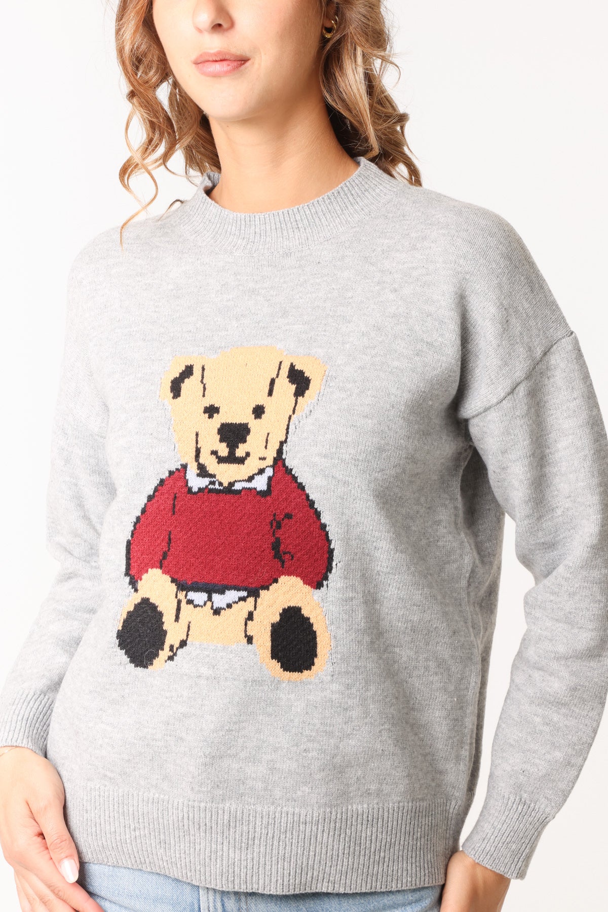 Jacquard Sweater Teddy Bear Jumper