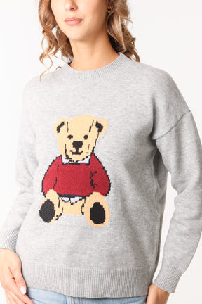 Jacquard Sweater Teddy Bear Jumper