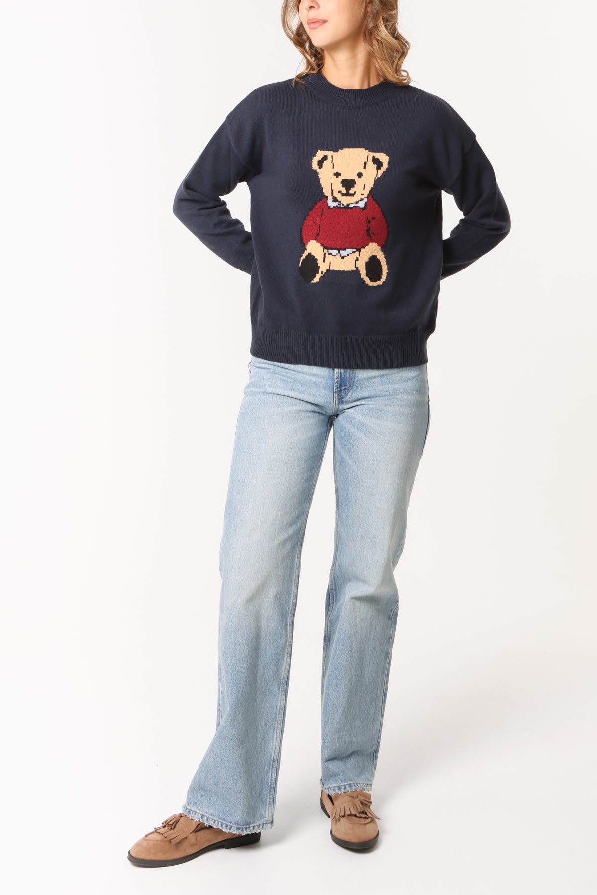 Jacquard Sweater Teddy Bear Jumper