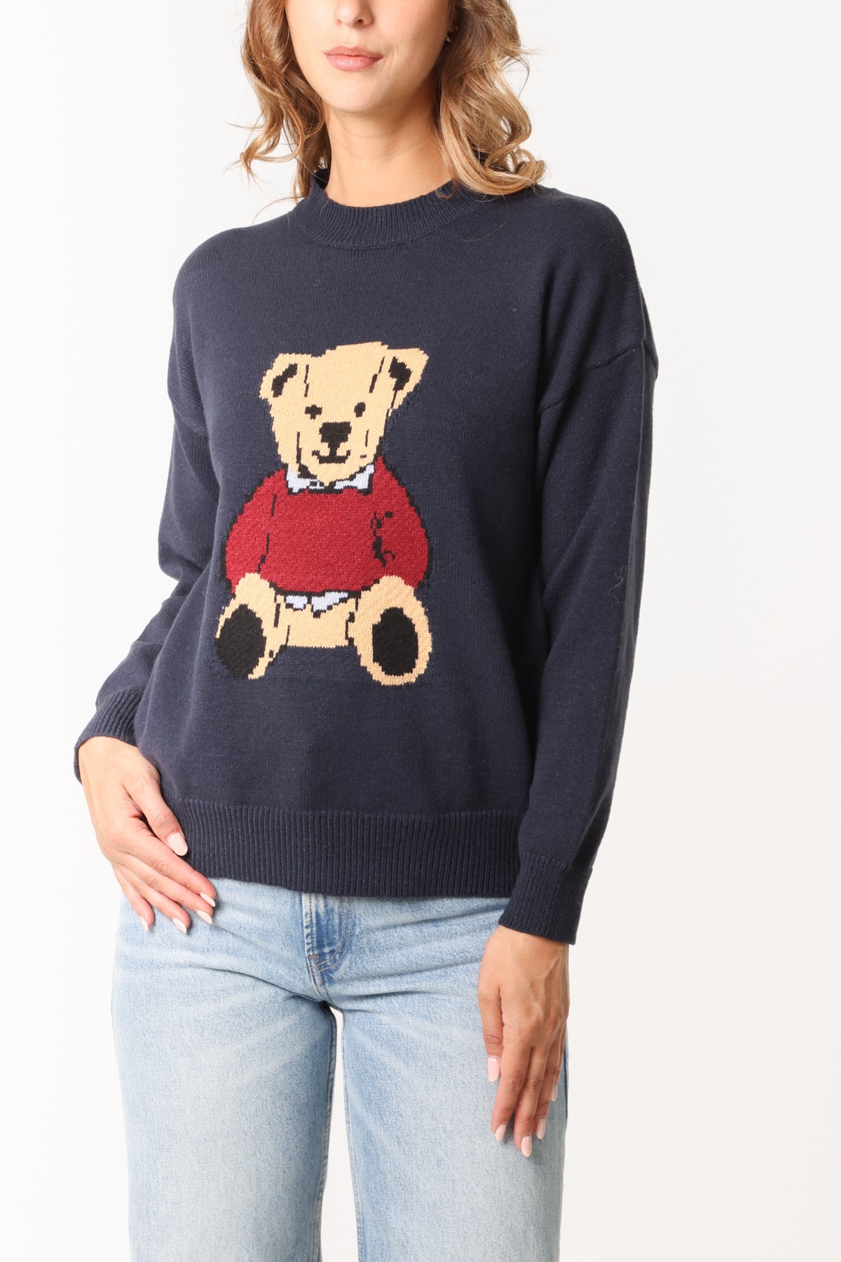Jacquard Sweater Teddy Bear Jumper