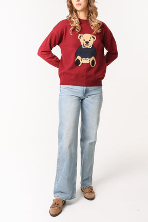 Jacquard Sweater Teddy Bear Jumper