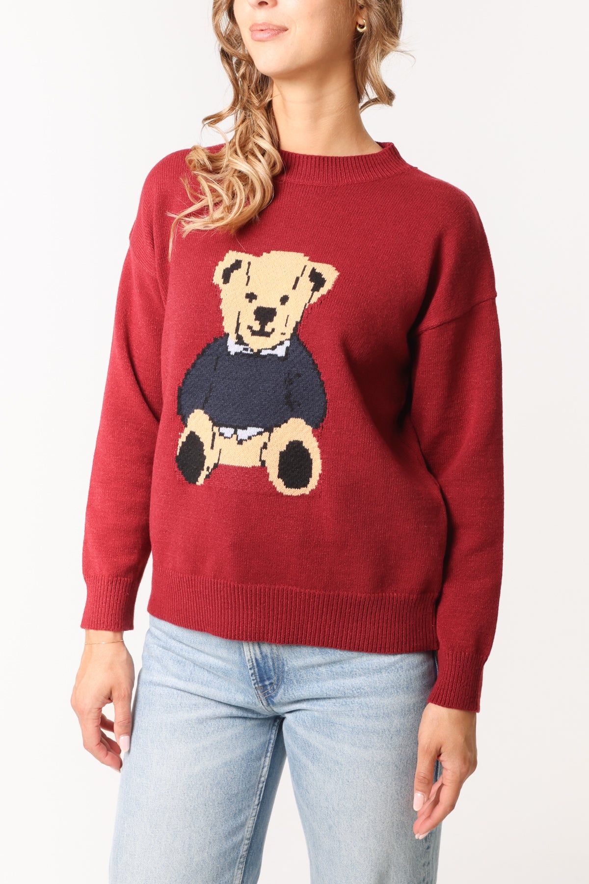 Jacquard Sweater Teddy Bear Jumper