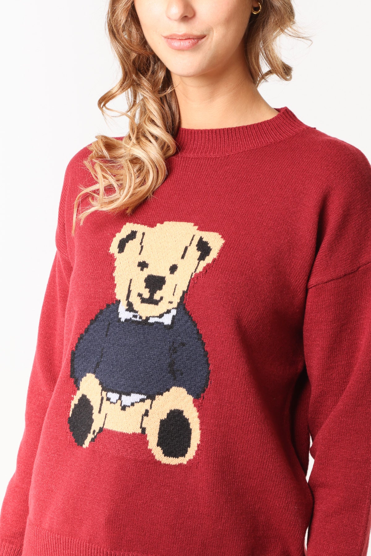Jacquard Sweater Teddy Bear Jumper