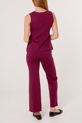 Ribbed Gold Button Waistcoat & Trouser Set