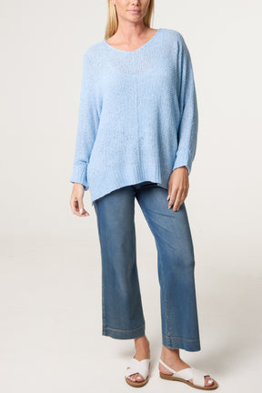 V-Neck Knit Jumper