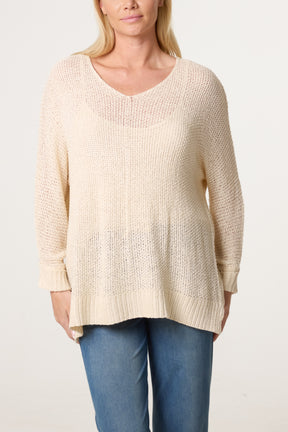 V-Neck Knit Jumper