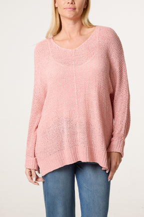 V-Neck Knit Jumper