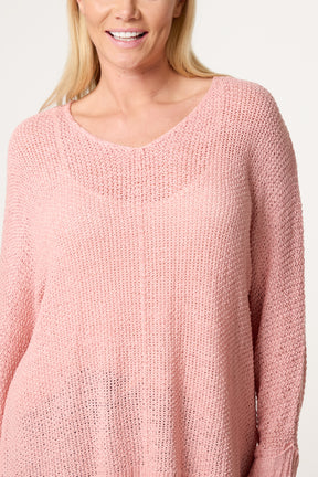 V-Neck Knit Jumper
