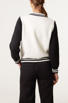 Knit Zip-Up Bomber Jacket