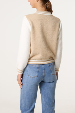 Knit Zip-Up Bomber Jacket