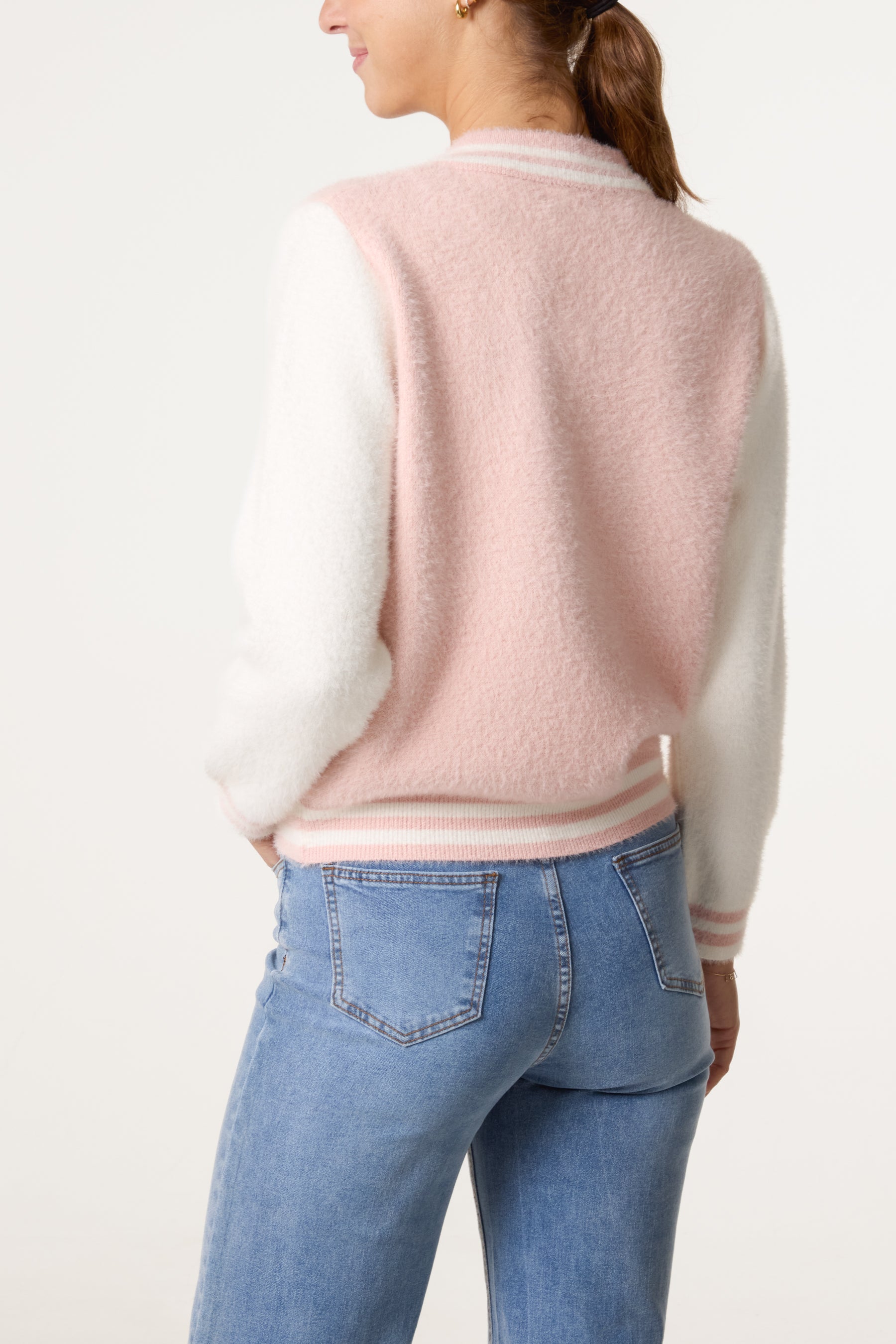 Knit Zip-Up Bomber Jacket