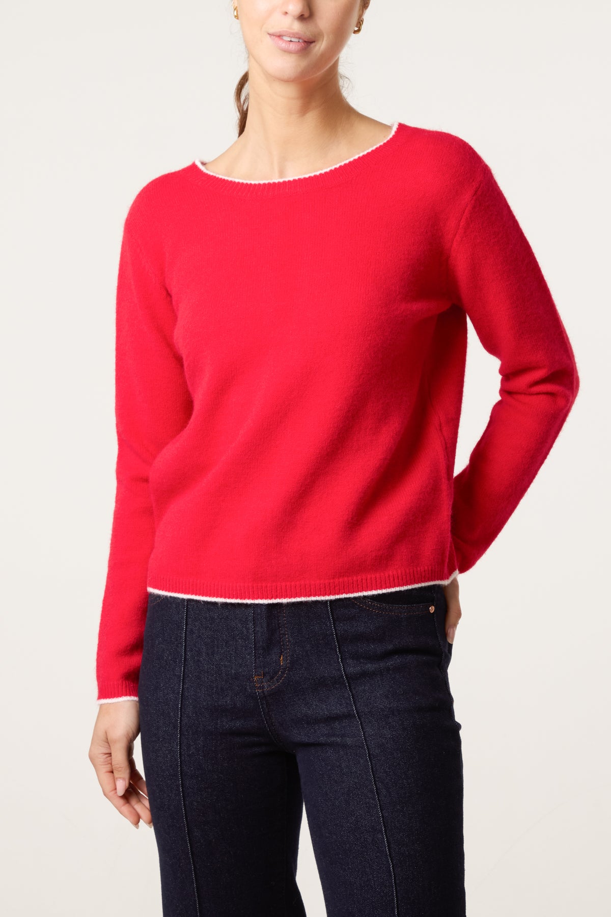 Back Gingham Bow Jumper