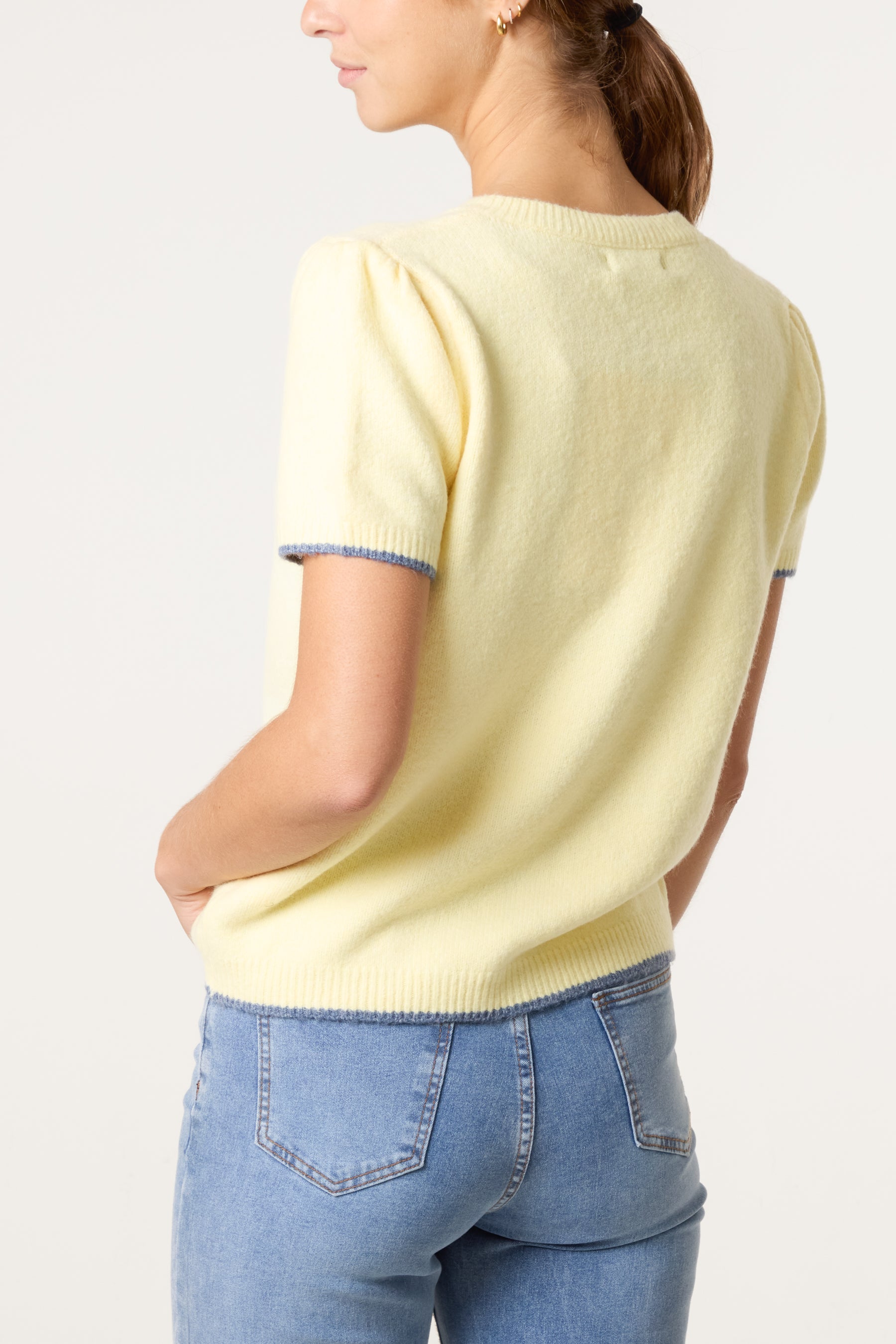 Heart Design & Button Knit Cardigan