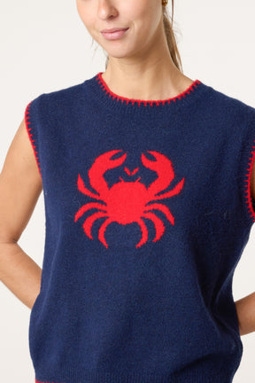 Crab Stitch Hem Knit Vest