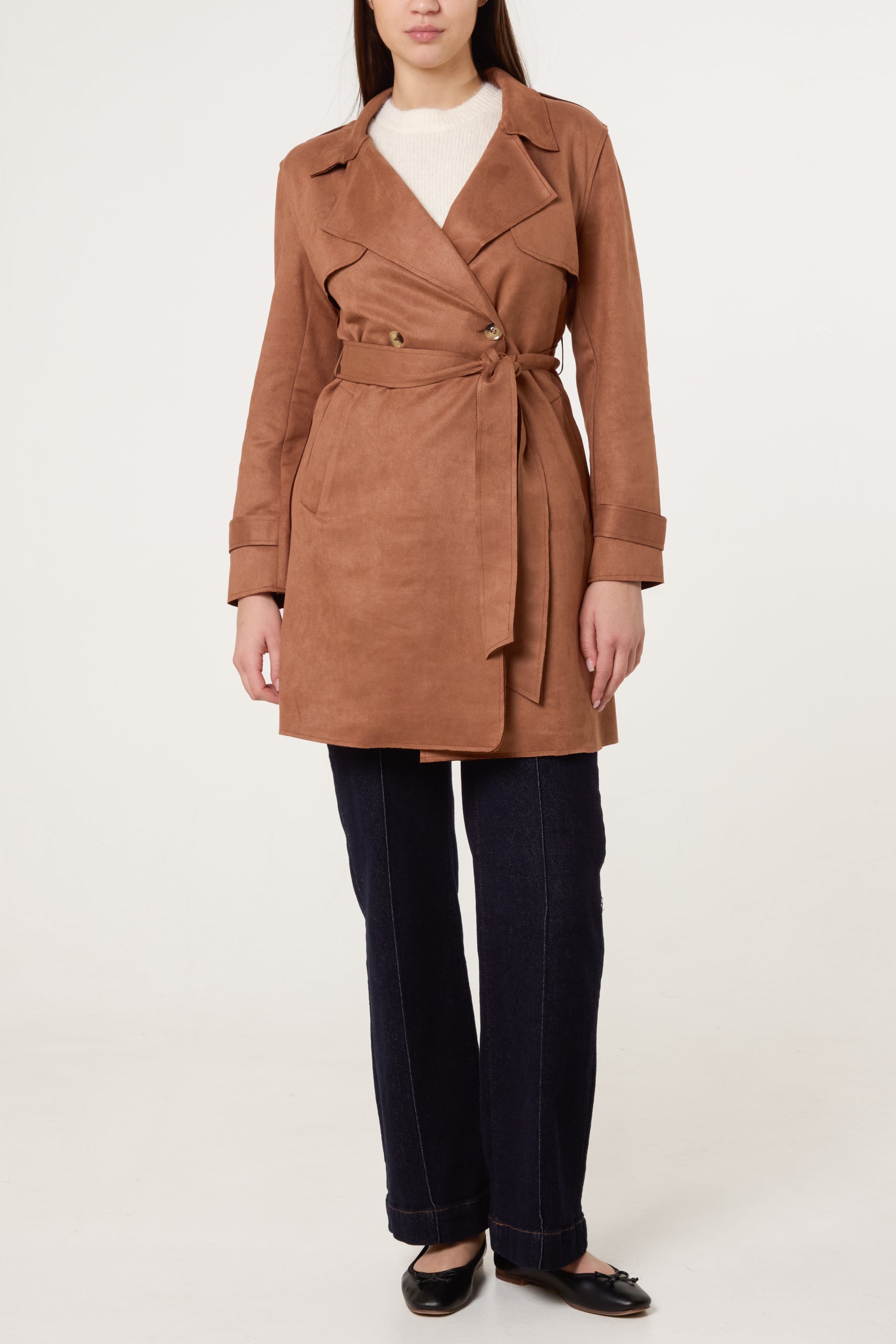 Classic Pointed Collar Trench Coat