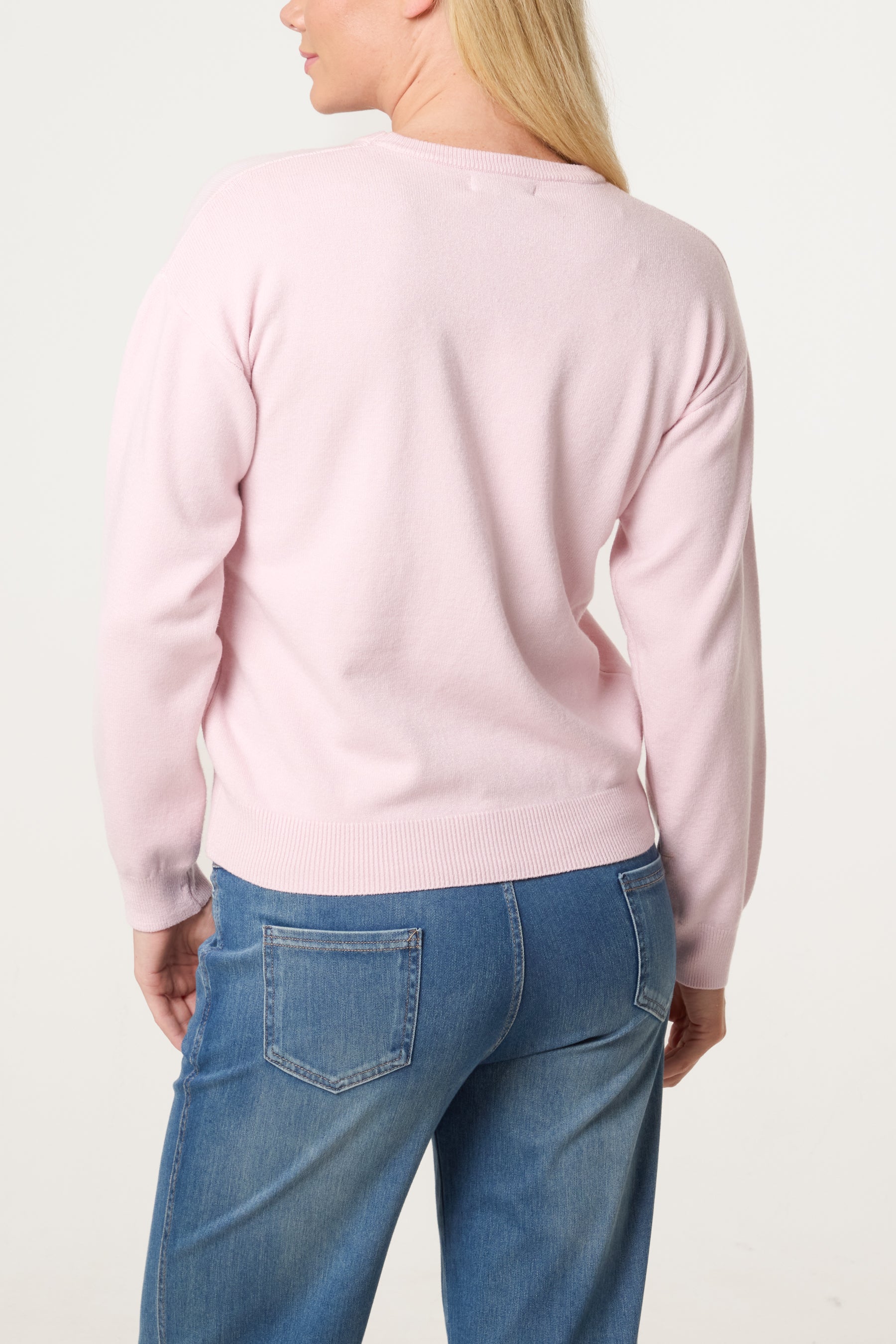 Embellished Sequin Strawberry Jumper