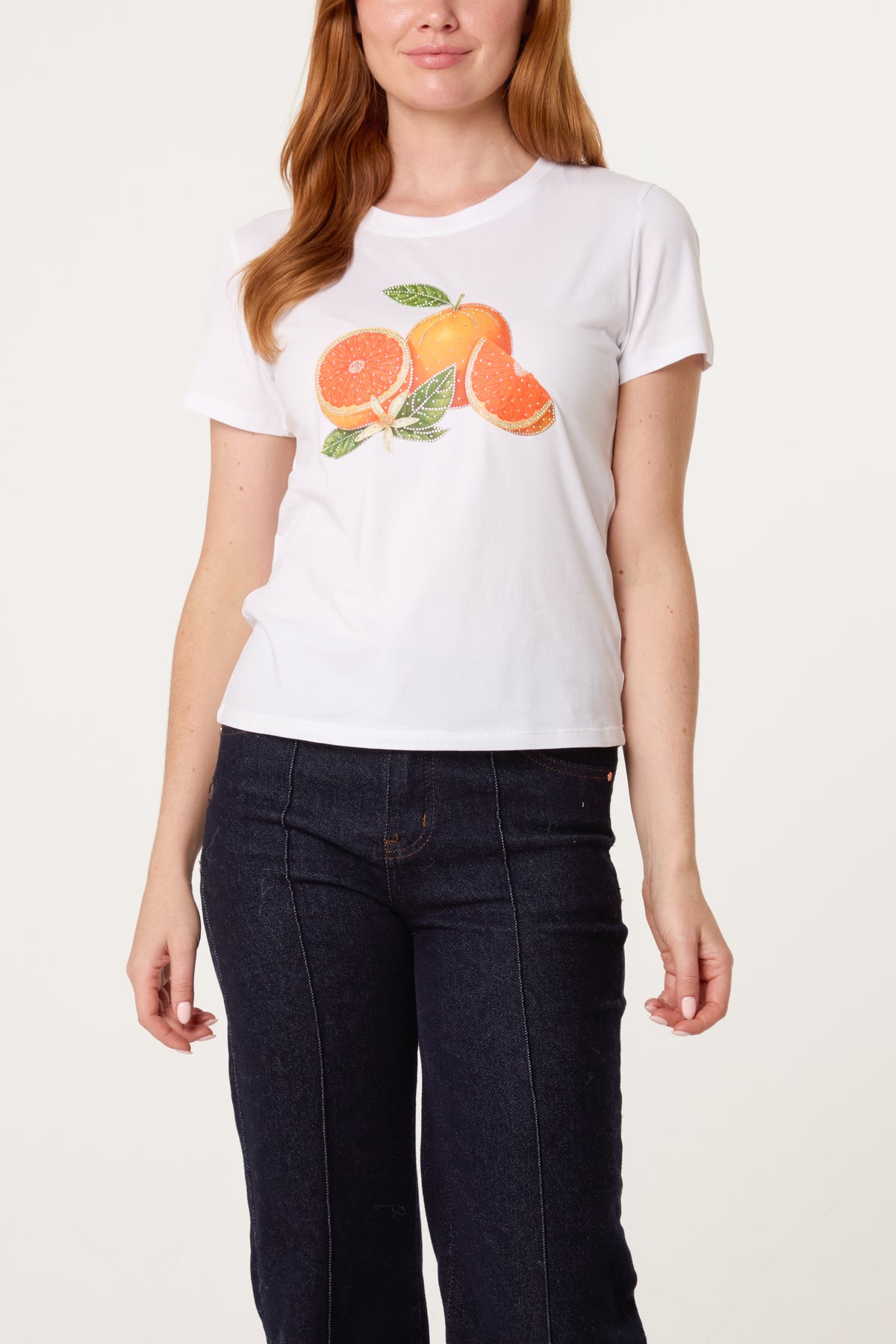 Embellished Orange T-Shirt