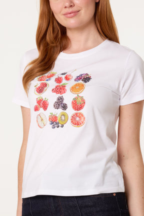 Embellished Fruit T-Shirt