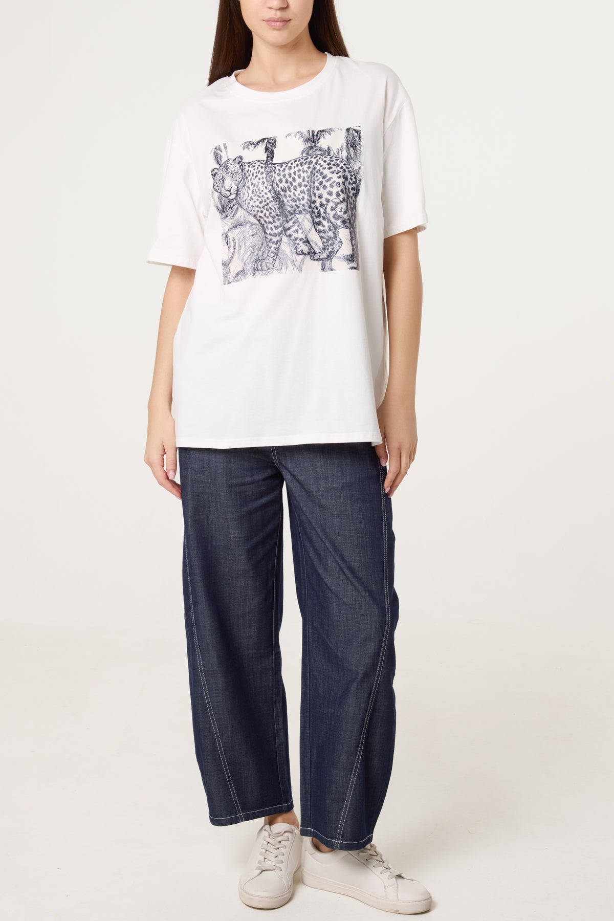 Leopard Sketch Relaxed T-Shirt